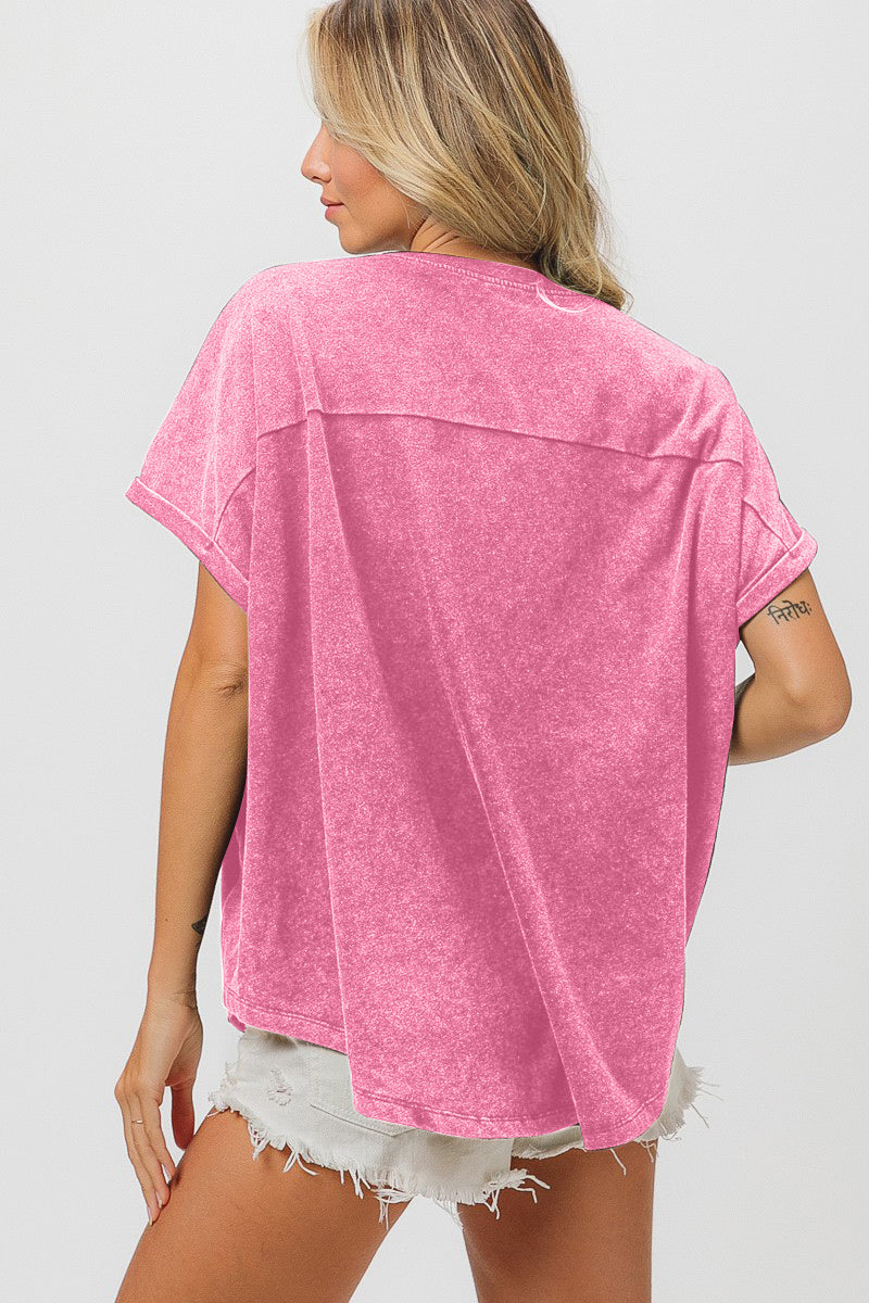 BiBi Sequin Baseball Short Sleeve T-Shirt - ChiChis Boutique