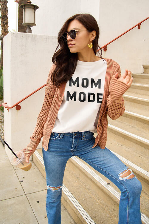 Simply Love Full Size MOM MODE Short Sleeve T-Shirt - ChiChis Boutique