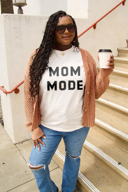 Simply Love Full Size MOM MODE Short Sleeve T-Shirt - ChiChis Boutique