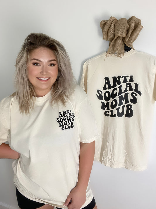 anti social moms club tshirt shirt top momma antisocial