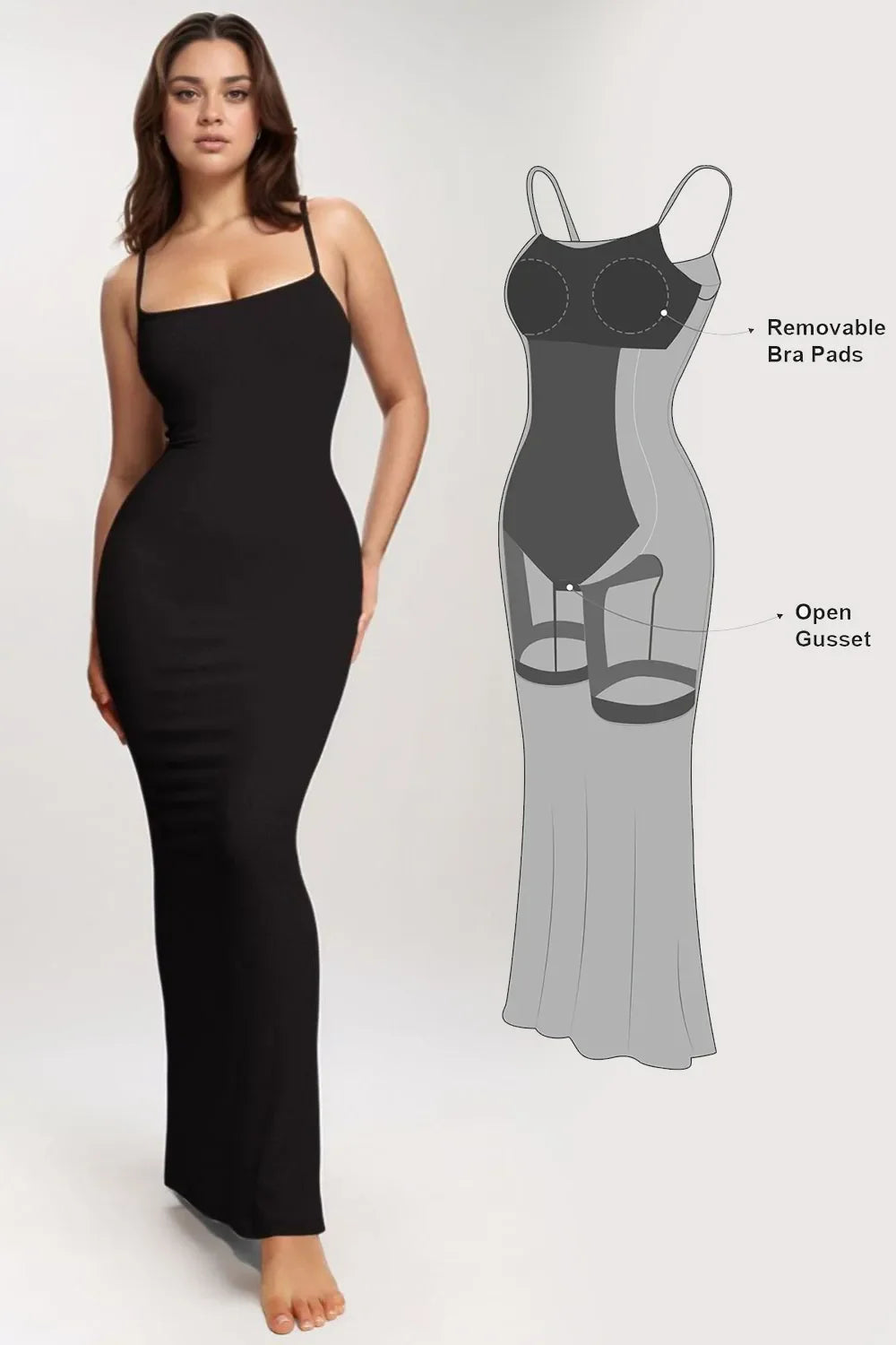 The Secret to a Flawless Look: Our Built-In Shapewear Maxi Dress