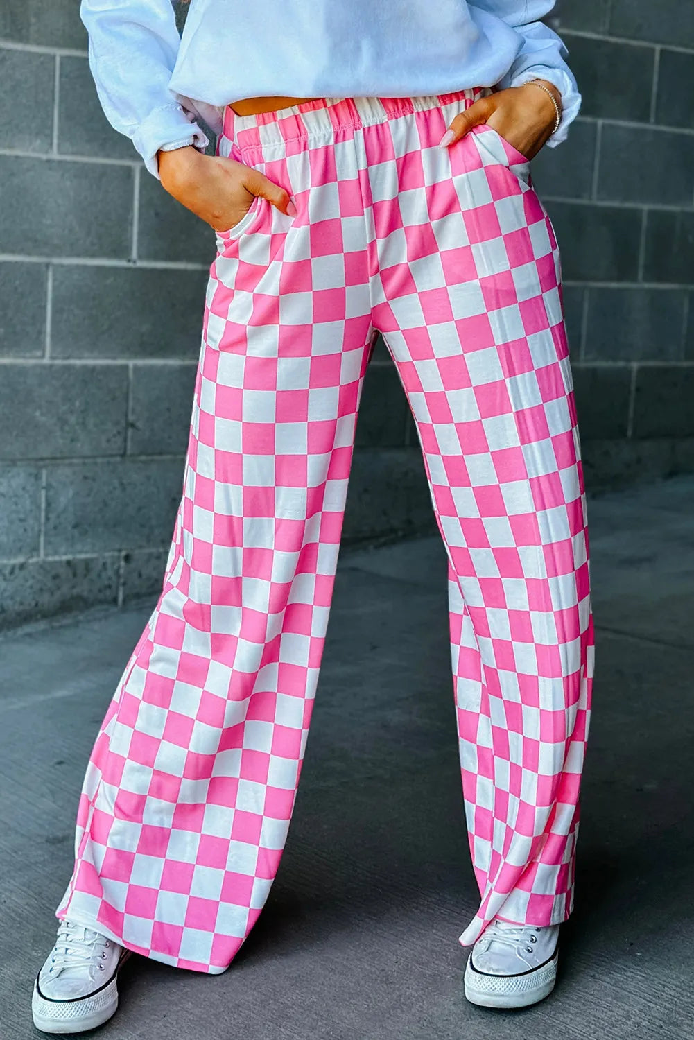 Checkered Wide Leg Pants - ChiChis Boutique