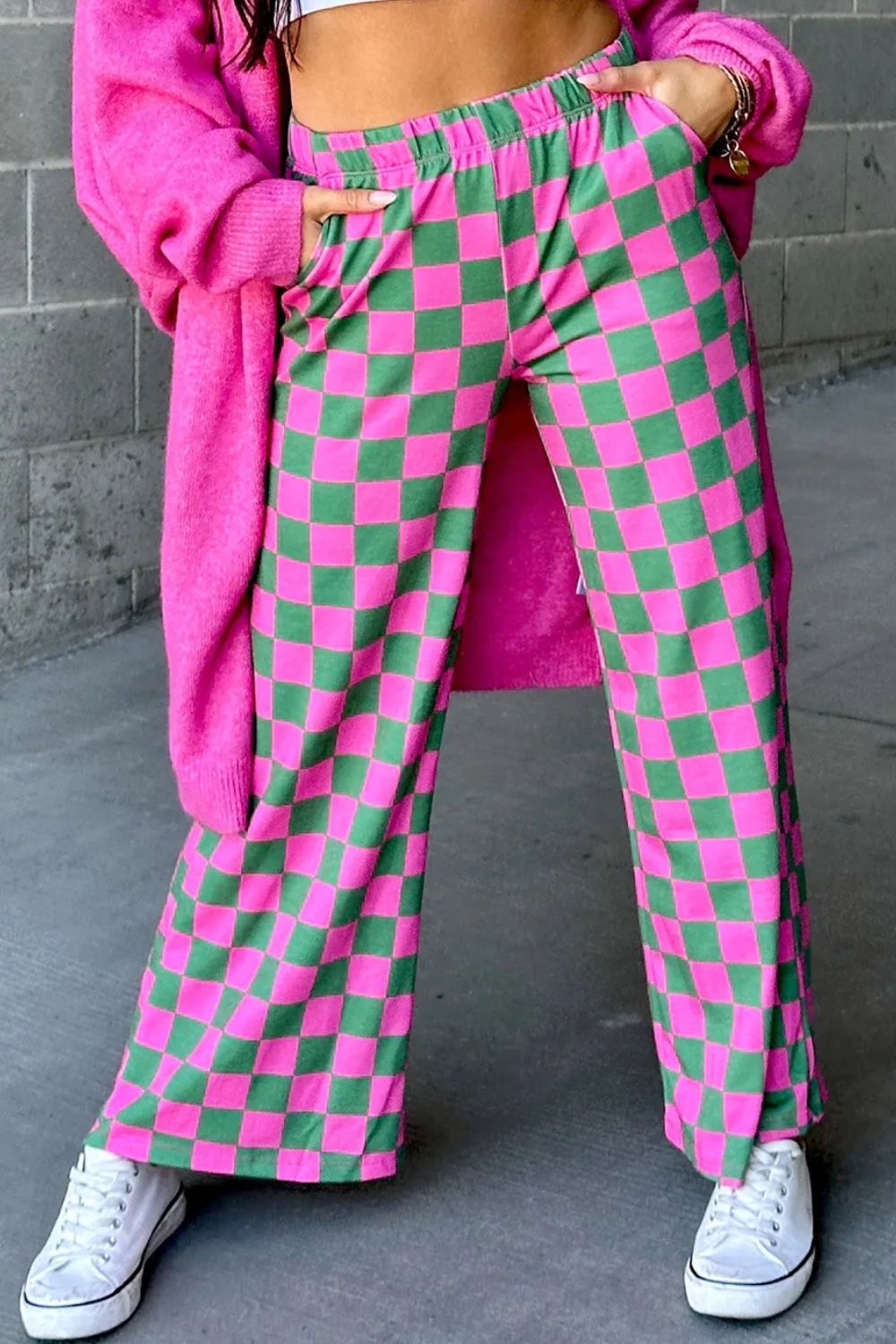 Checkered Wide Leg Pants - ChiChis Boutique
