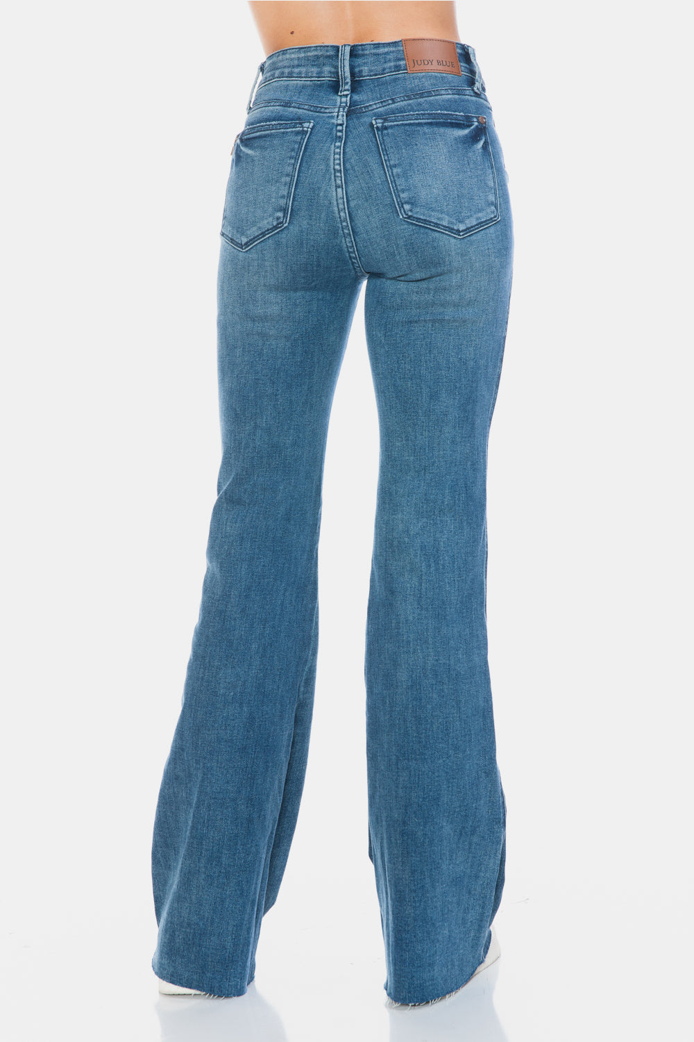 Judy Blue Full Size Tummy Control Cut Hem Flare Jeans - ChiChis Boutique