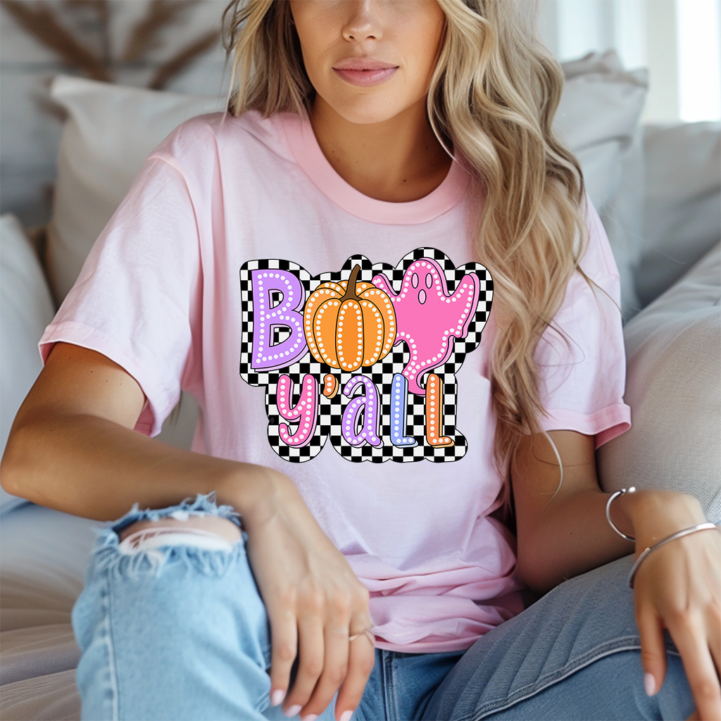 Boo Yall Tshirt Halloween - ChiChis Boutique