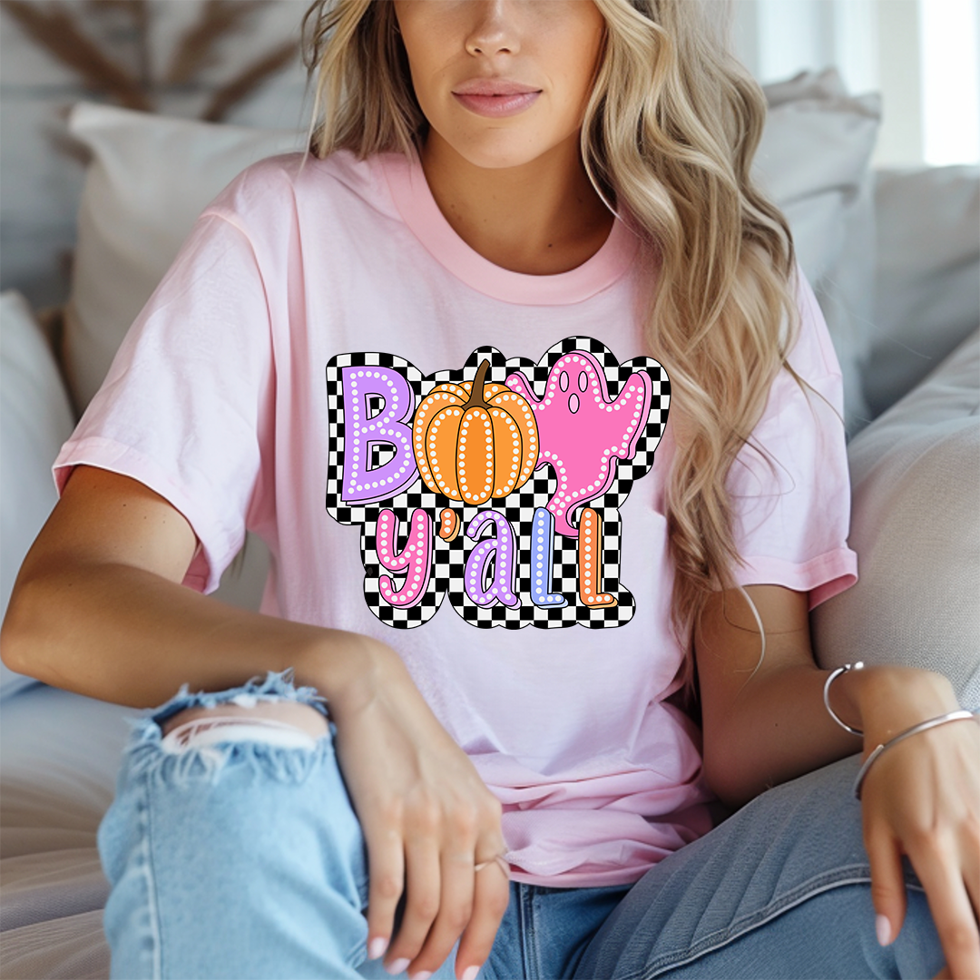 Boo Yall Tshirt Halloween - ChiChis Boutique