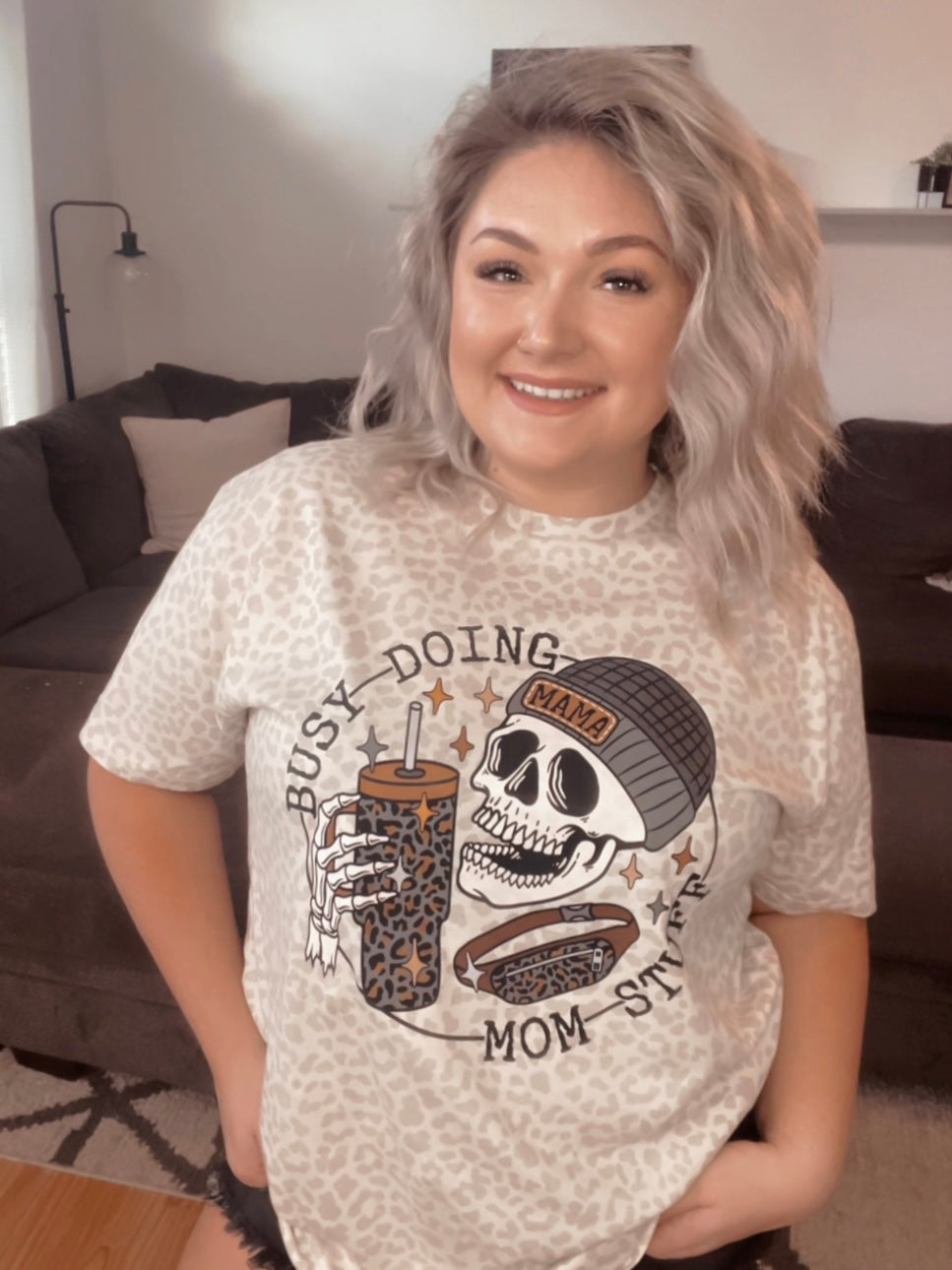 Doing Mom Stuff Leopard Tshirt - ChiChis Boutique