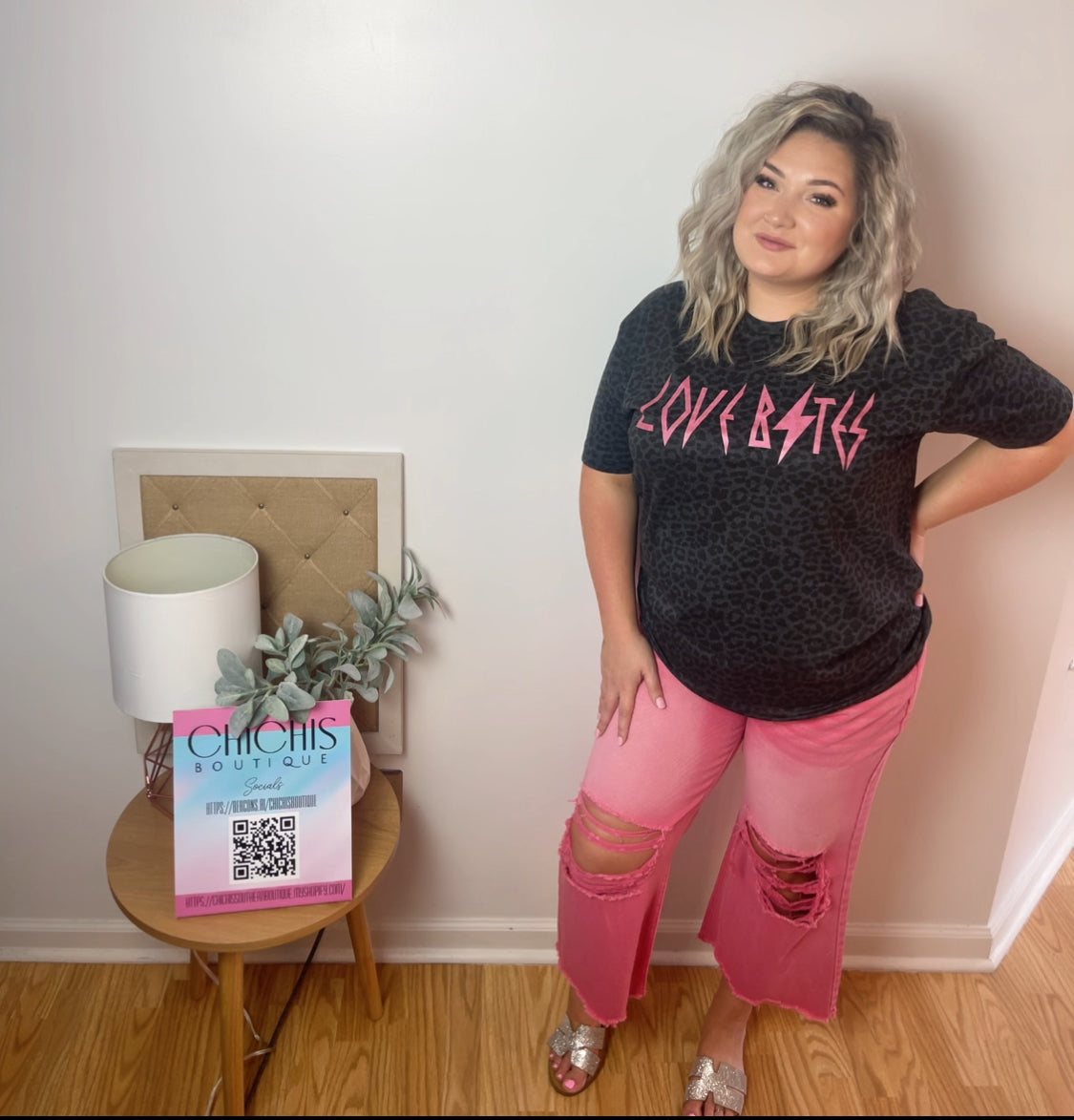 Love Bites Leopard Black Tshirt - ChiChis Boutique