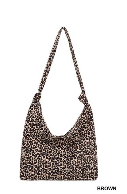 LEOPARD PRINT SHOULDER CANVAS SHOPPING TOTE BAG - ChiChis Boutique