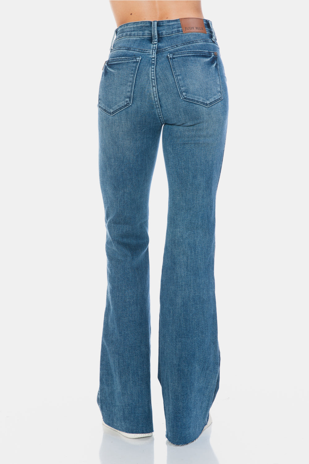 Judy Blue Full Size Tummy Control Cut Hem Flare Jeans - ChiChis Boutique