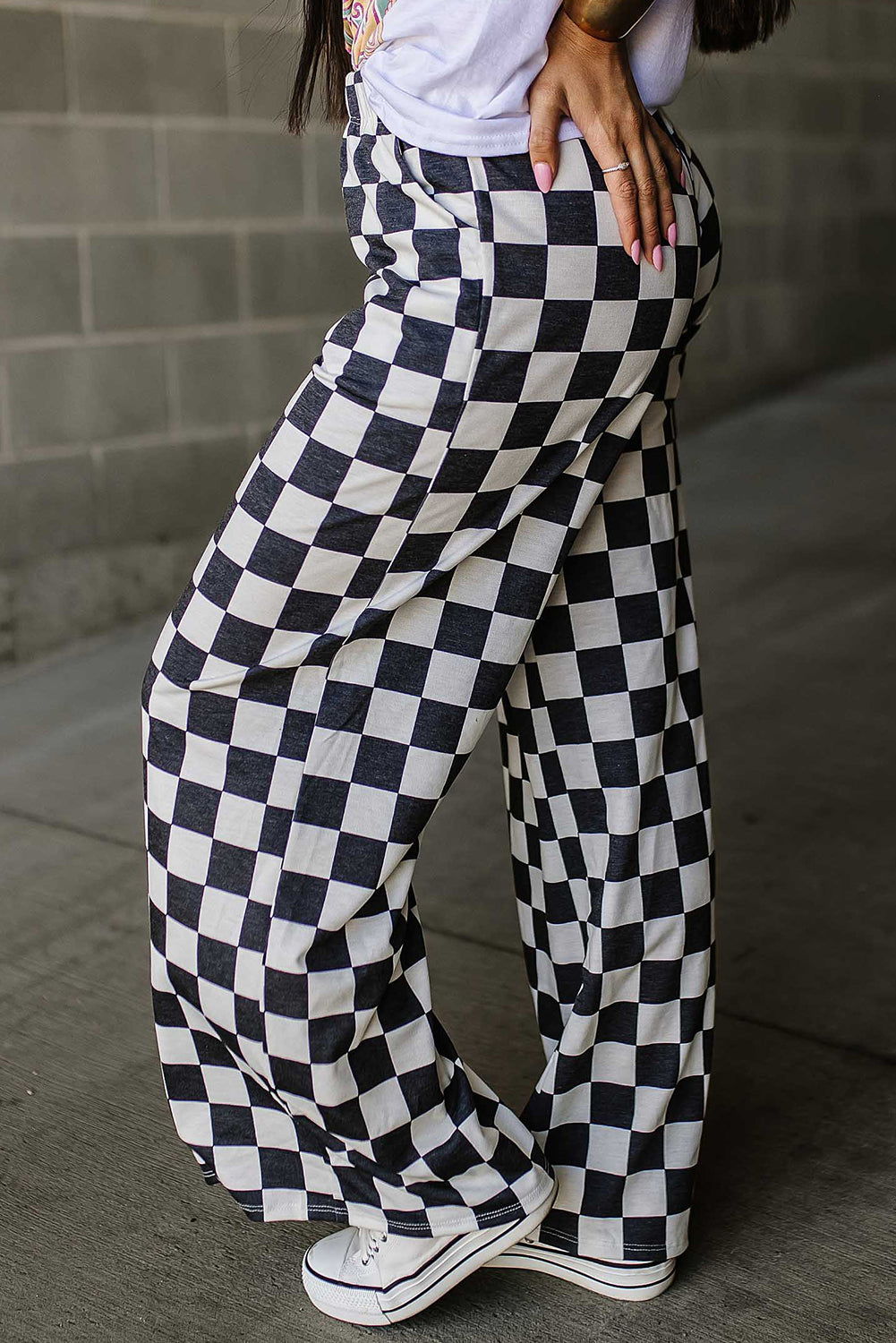 Checkered Wide Leg Pants - ChiChis Boutique