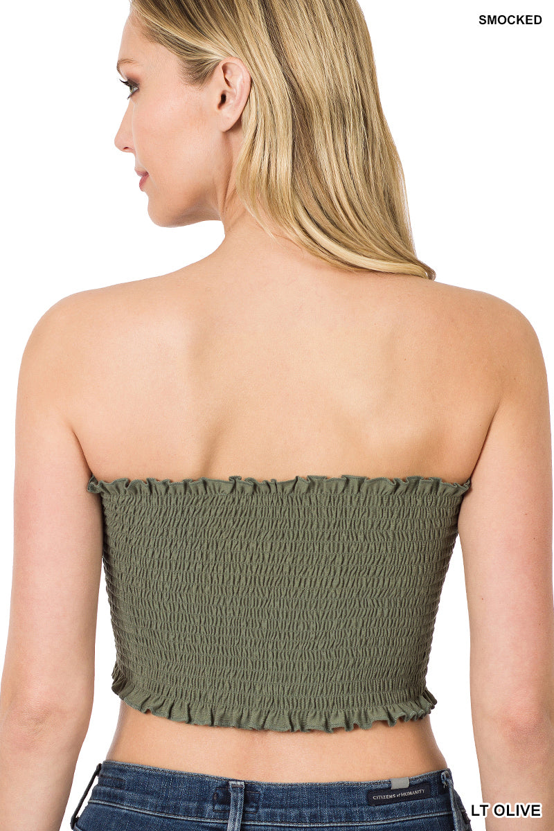 SMOCKED TUBE TOP - ChiChis Boutique