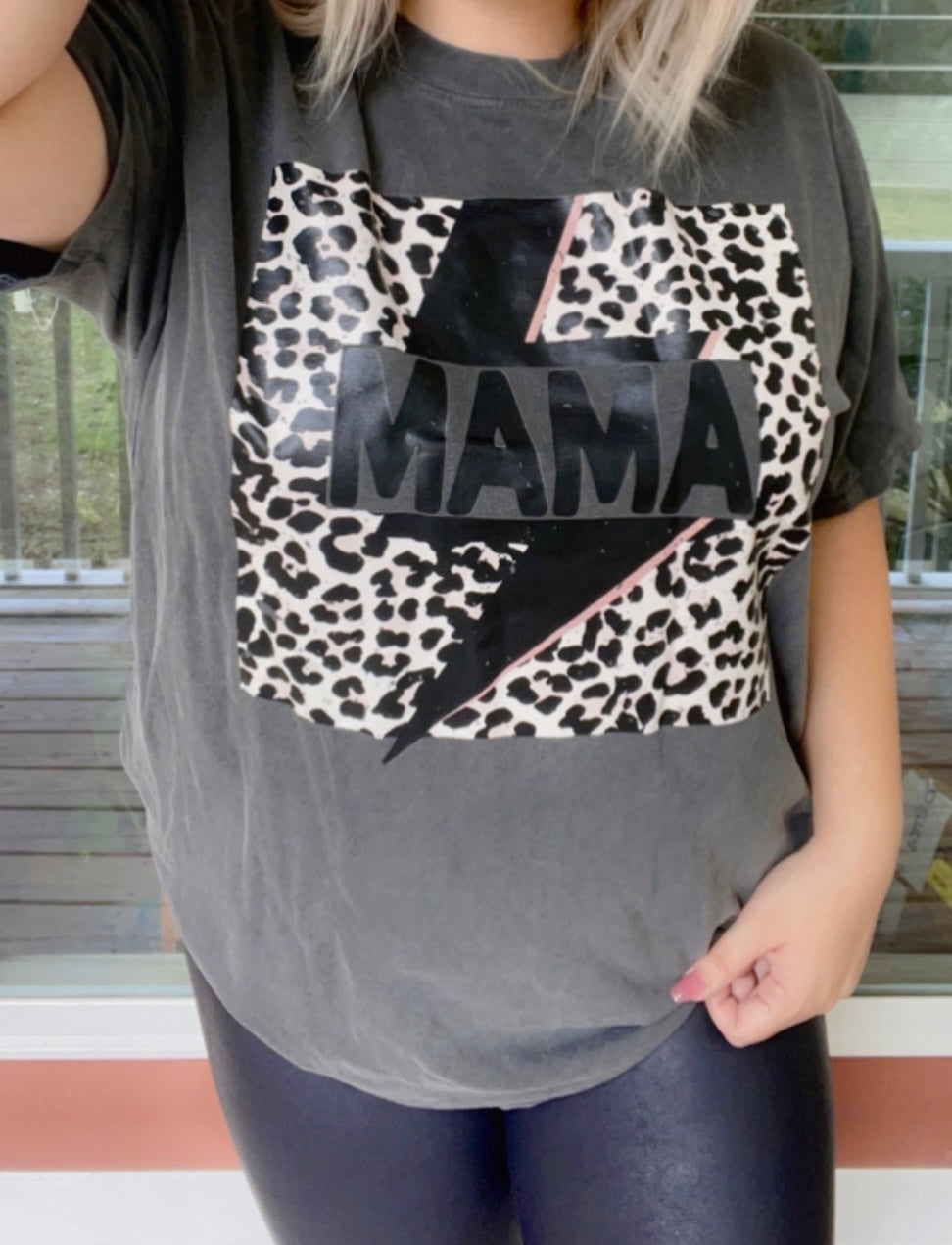 Mama Lightening Leopard Tshirt - ChiChis Boutique